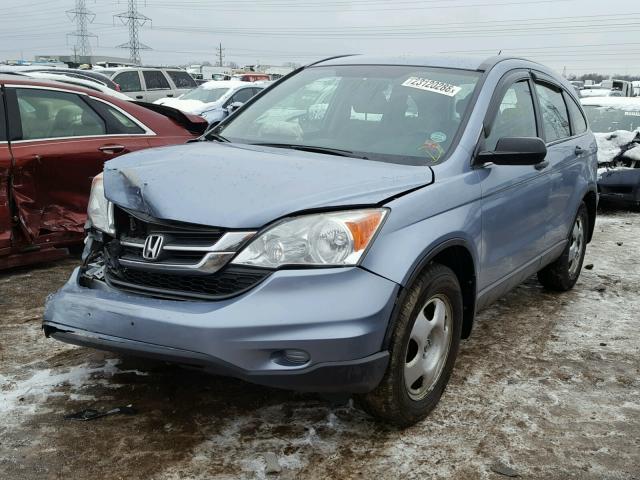 5J6RE4H33AL063683 - 2010 HONDA CR-V LX BLUE photo 2