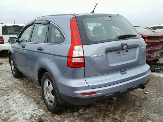 5J6RE4H33AL063683 - 2010 HONDA CR-V LX BLUE photo 3