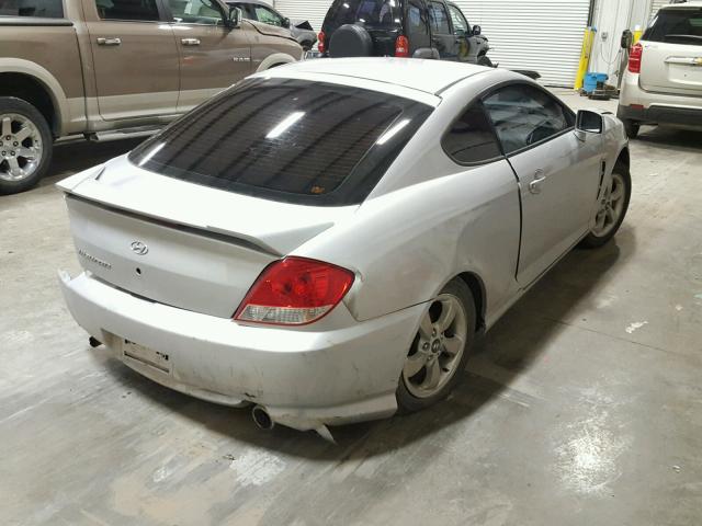 KMHHM65D75U168591 - 2005 HYUNDAI TIBURON SILVER photo 4