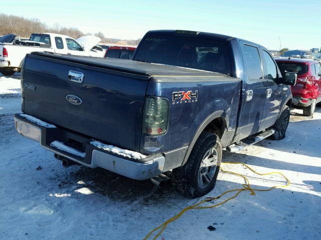 1FTPW14525FA13118 - 2005 FORD F150 SUPER BLUE photo 4