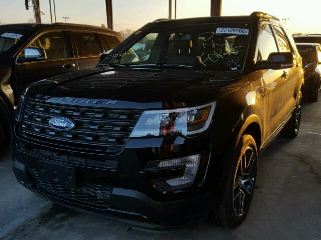 1FM5K8GT0HGD39659 - 2017 FORD EXPLORER S BLACK photo 2