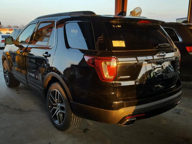 1FM5K8GT0HGD39659 - 2017 FORD EXPLORER S BLACK photo 3