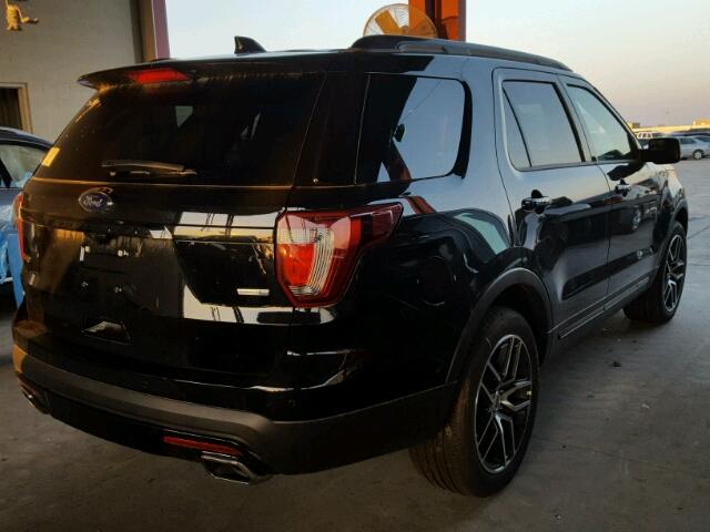 1FM5K8GT0HGD39659 - 2017 FORD EXPLORER S BLACK photo 4