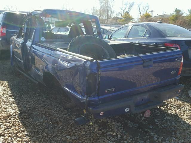 1FTYR14U33PB79674 - 2003 FORD RANGER SUP BLUE photo 3