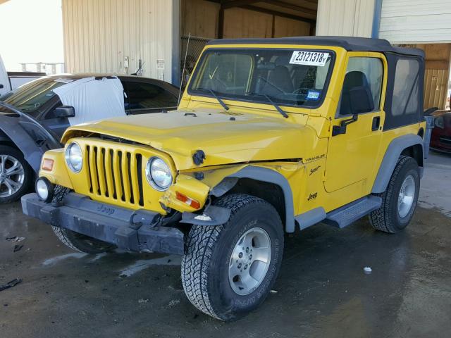 1J4FA49S92P754036 - 2002 JEEP WRANGLER / YELLOW photo 2