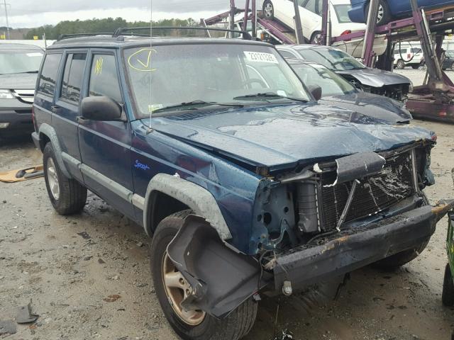 1J4FJ68S8VL566553 - 1997 JEEP CHEROKEE S BLUE photo 1