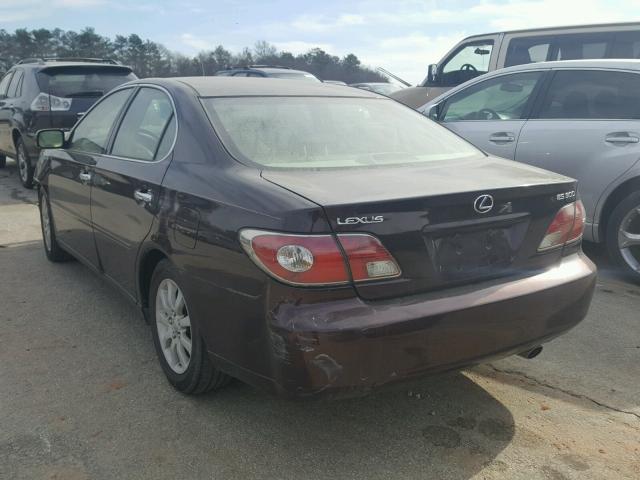 JTHBF30GX30102480 - 2003 LEXUS ES 300 BURGUNDY photo 3