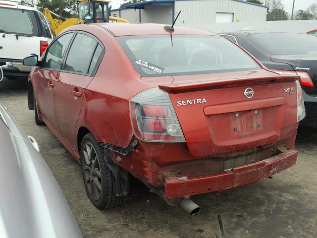 3N1CB6AP0BL646590 - 2011 NISSAN SENTRA SE- RED photo 3