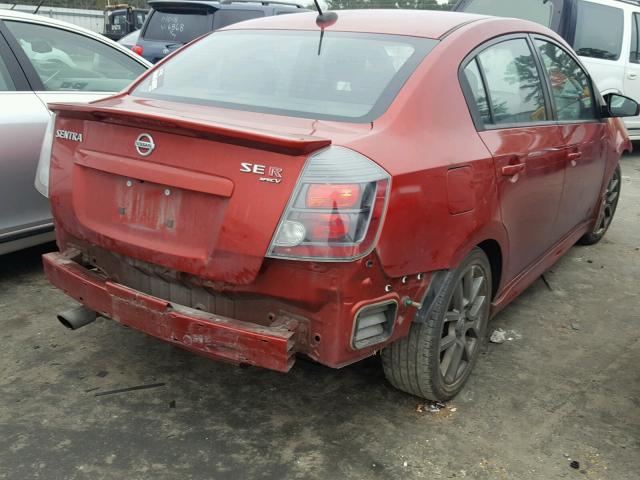 3N1CB6AP0BL646590 - 2011 NISSAN SENTRA SE- RED photo 4