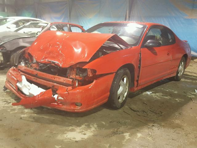 2G1WX15K119103532 - 2001 CHEVROLET MONTE CARL RED photo 2