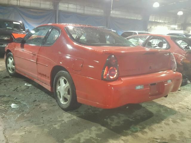 2G1WX15K119103532 - 2001 CHEVROLET MONTE CARL RED photo 3