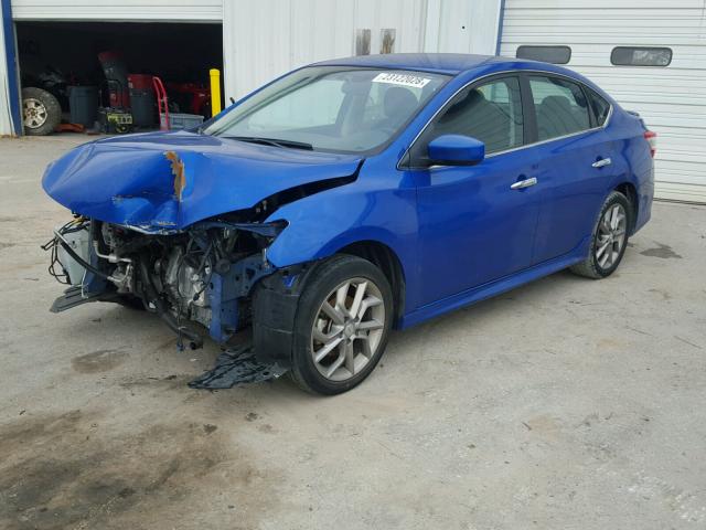 3N1AB7AP5DL774498 - 2013 NISSAN SENTRA S BLUE photo 2