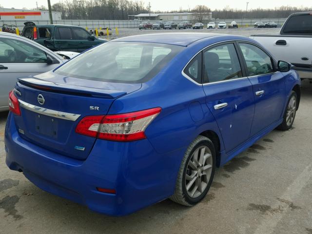 3N1AB7AP5DL774498 - 2013 NISSAN SENTRA S BLUE photo 4