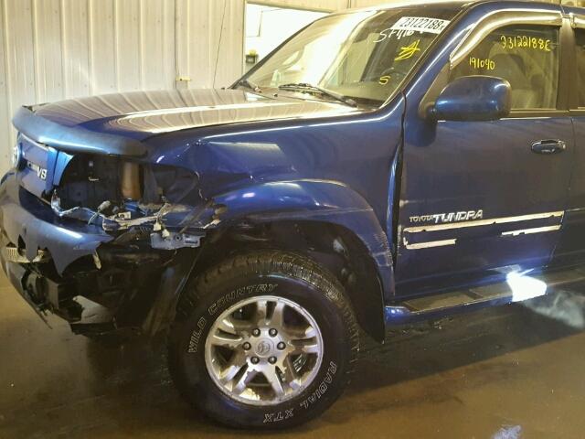 5TBDT48196S527580 - 2006 TOYOTA TUNDRA DOU BLUE photo 9