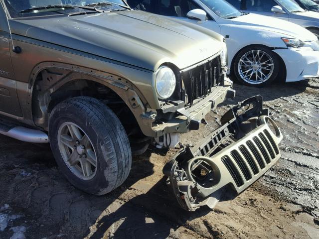 1J4GL38K82W332873 - 2002 JEEP LIBERTY RE GREEN photo 9