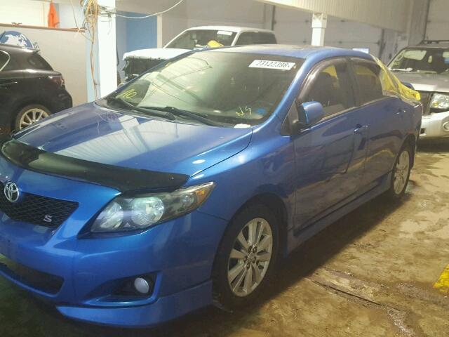 2T1BU4EE9AC277715 - 2010 TOYOTA COROLLA BA BLUE photo 2