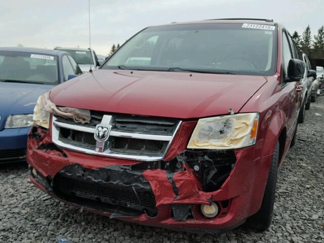 2D8HN44H78R809557 - 2008 DODGE GRAND CARA RED photo 2