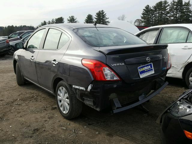 3N1CN7AP9FL820661 - 2015 NISSAN VERSA S CHARCOAL photo 3