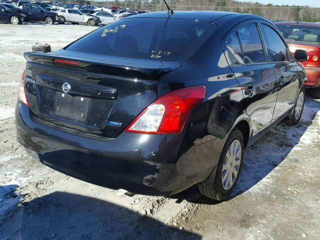 3N1CN7AP8DL844740 - 2013 NISSAN VERSA S BLACK photo 4