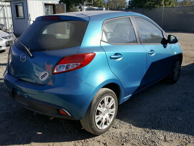 JM1DE1KY7C0140949 - 2012 MAZDA MAZDA2 TEAL photo 4