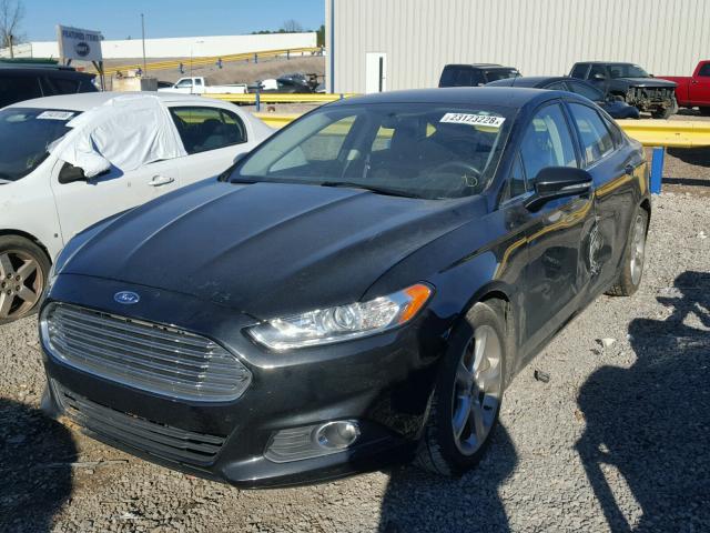 3FA6P0H9XER104629 - 2014 FORD FUSION SE BLACK photo 2