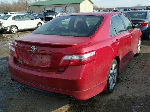 4T1BK46K57U009519 - 2007 TOYOTA CAMRY NEW RED photo 4