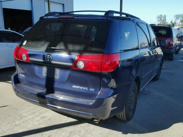 5TDZA23C66S407025 - 2006 TOYOTA SIENNA CE BLUE photo 4