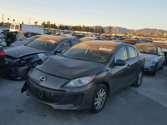 JM1BL1V86C1660546 - 2012 MAZDA 3 I GRAY photo 2