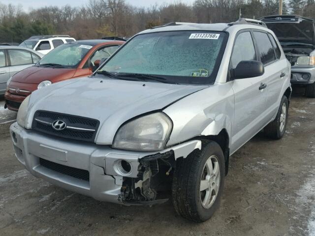 KM8JM12B07U635019 - 2007 HYUNDAI TUCSON GLS SILVER photo 2