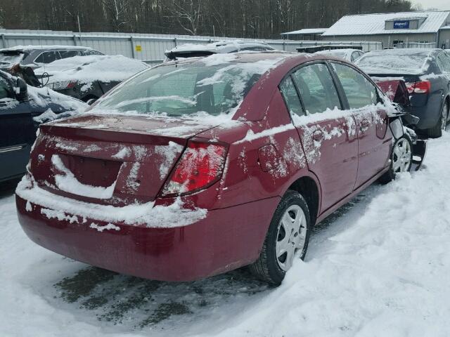 1G8AJ55F07Z148516 - 2007 SATURN ION LEVEL MAROON photo 4