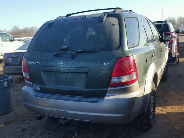 KNDJC733645181611 - 2004 KIA SORENTO EX GREEN photo 4