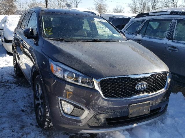 5XYPHDA56GG008469 - 2016 KIA SORENTO EX GRAY photo 1