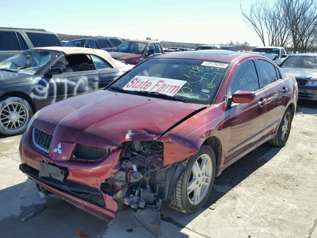 4A3AB76S85E072328 - 2005 MITSUBISHI GALANT GTS RED photo 2