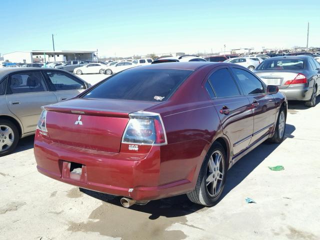 4A3AB76S85E072328 - 2005 MITSUBISHI GALANT GTS RED photo 4