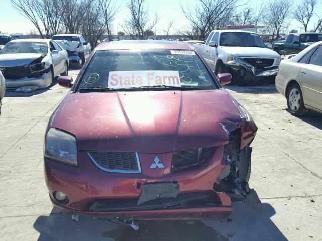 4A3AB76S85E072328 - 2005 MITSUBISHI GALANT GTS RED photo 9