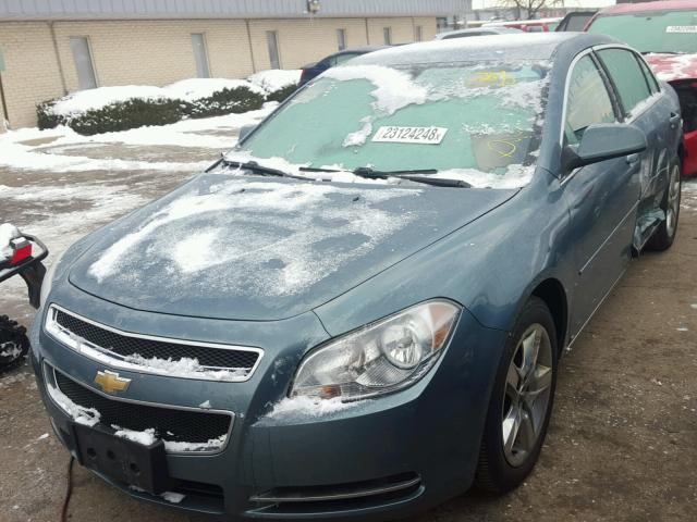 1G1ZH57B69F221075 - 2009 CHEVROLET MALIBU 1LT TEAL photo 2