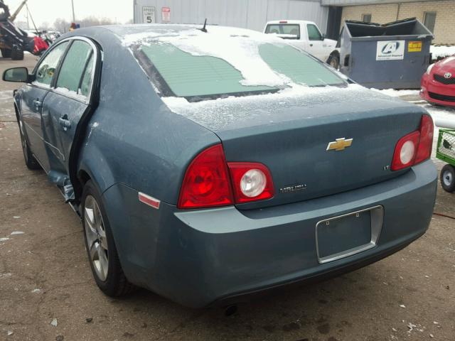 1G1ZH57B69F221075 - 2009 CHEVROLET MALIBU 1LT TEAL photo 3