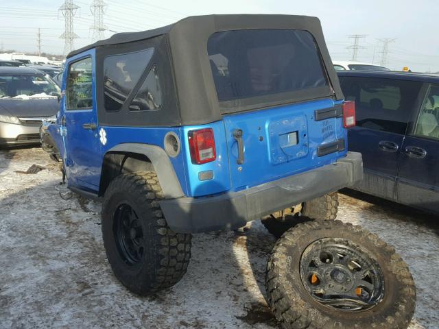 1J4AA2D12AL185985 - 2010 JEEP WRANGLER S BLUE photo 3