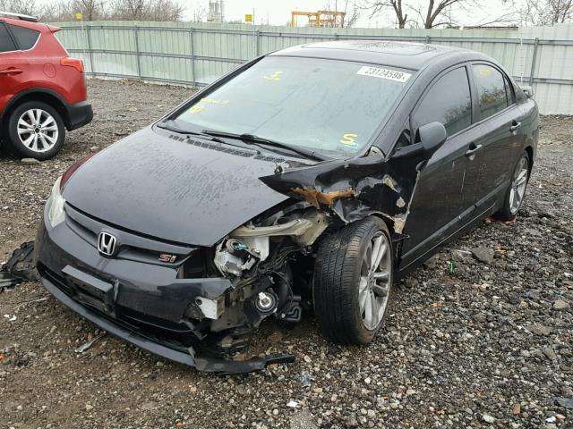 2HGFA55568H706634 - 2008 HONDA CIVIC SI BLACK photo 2