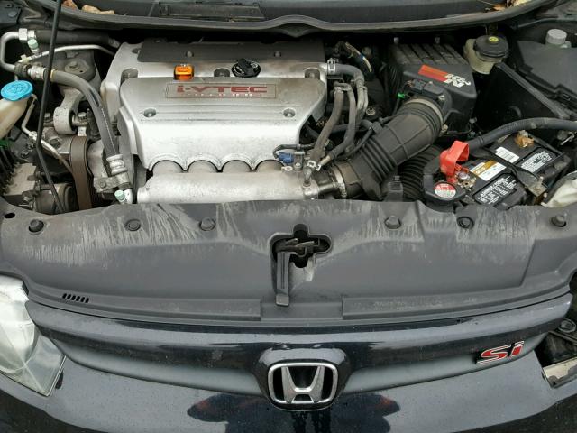 2HGFA55568H706634 - 2008 HONDA CIVIC SI BLACK photo 7