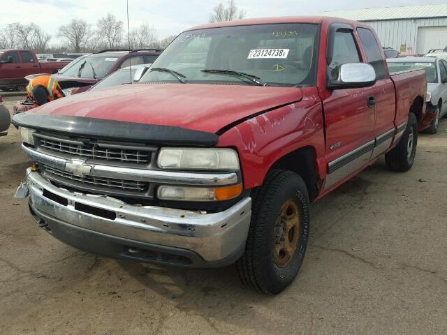 1GCEK19T3XE104711 - 1999 CHEVROLET SILVERADO RED photo 2