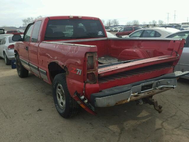 1GCEK19T3XE104711 - 1999 CHEVROLET SILVERADO RED photo 3