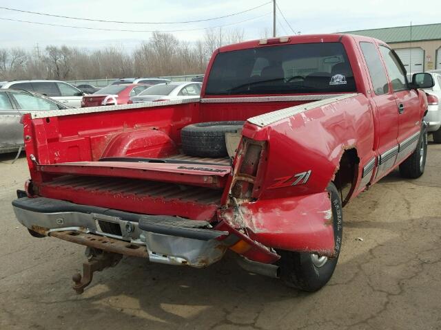 1GCEK19T3XE104711 - 1999 CHEVROLET SILVERADO RED photo 4