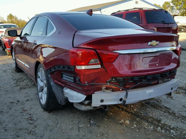 2G1155SL0F9236987 - 2015 CHEVROLET IMPALA LTZ RED photo 3