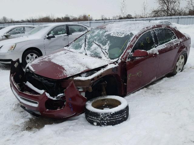 1G1ZJ57779F116092 - 2009 CHEVROLET MALIBU 2LT RED photo 2