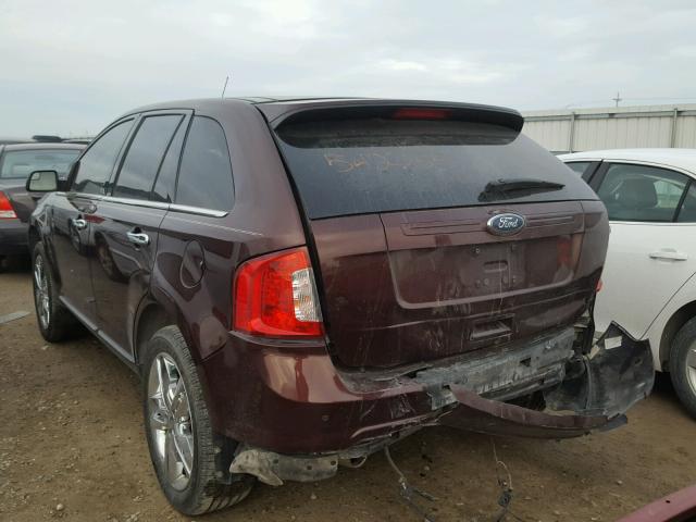 2FMDK4JC6CBA62609 - 2012 FORD EDGE SEL PURPLE photo 3