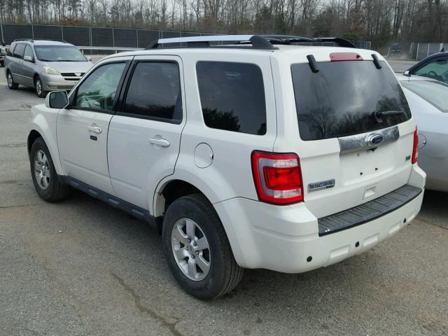 1FMCU9EG8AKC58537 - 2010 FORD ESCAPE LIM WHITE photo 3