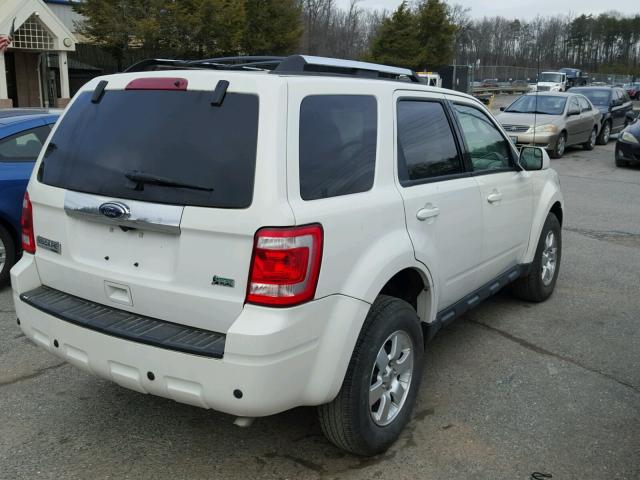 1FMCU9EG8AKC58537 - 2010 FORD ESCAPE LIM WHITE photo 4