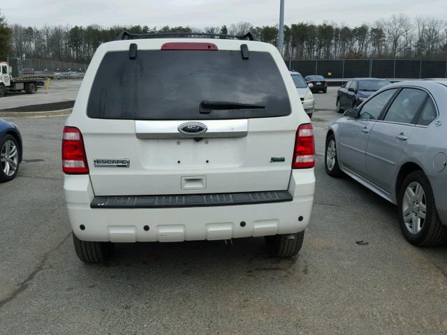 1FMCU9EG8AKC58537 - 2010 FORD ESCAPE LIM WHITE photo 9