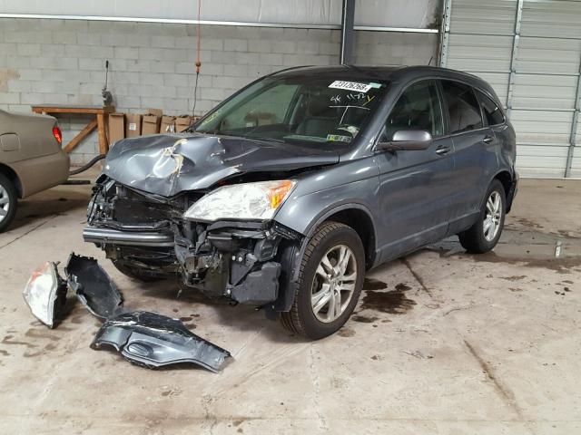 5J6RE4H75AL023852 - 2010 HONDA CR-V EXL GRAY photo 2